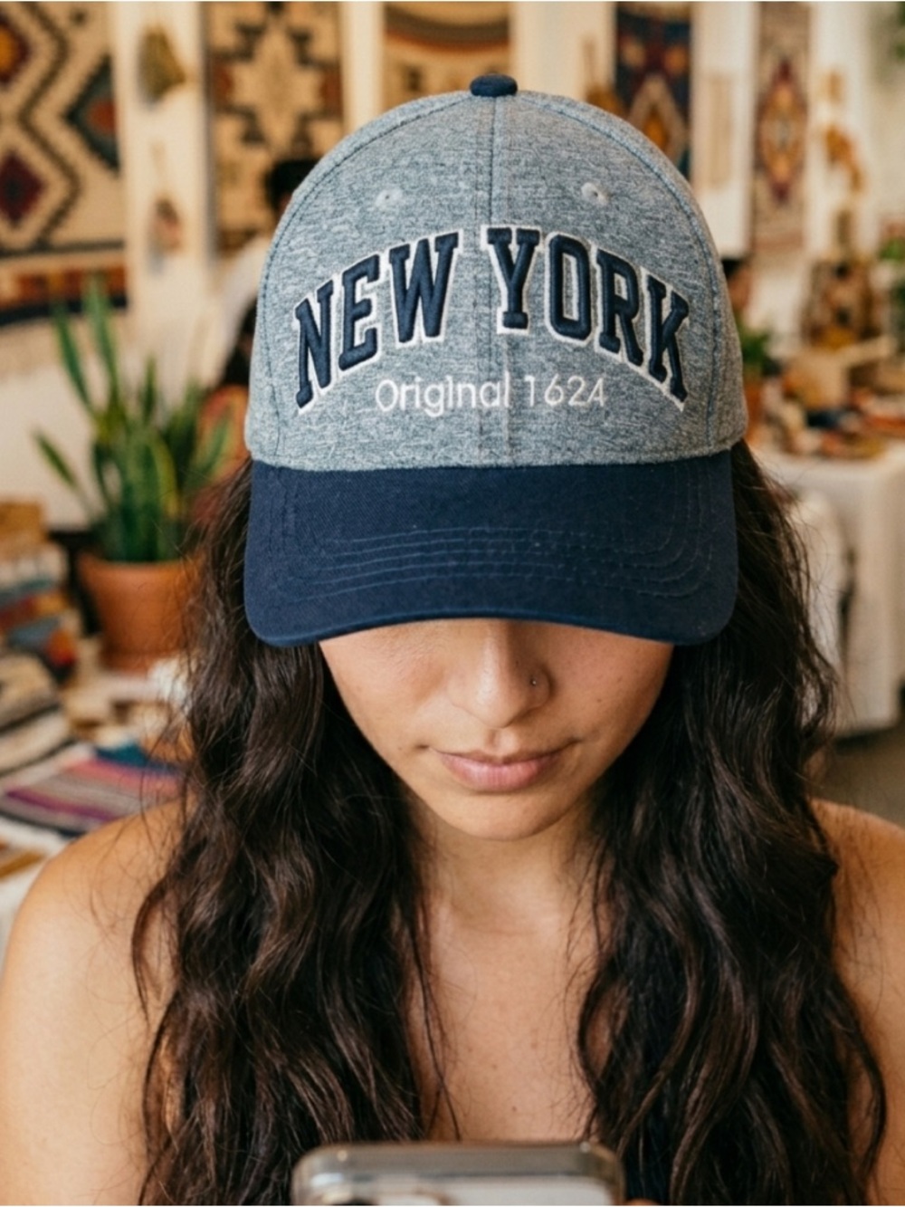 Robin Ruth Black & White Embroidered Cap